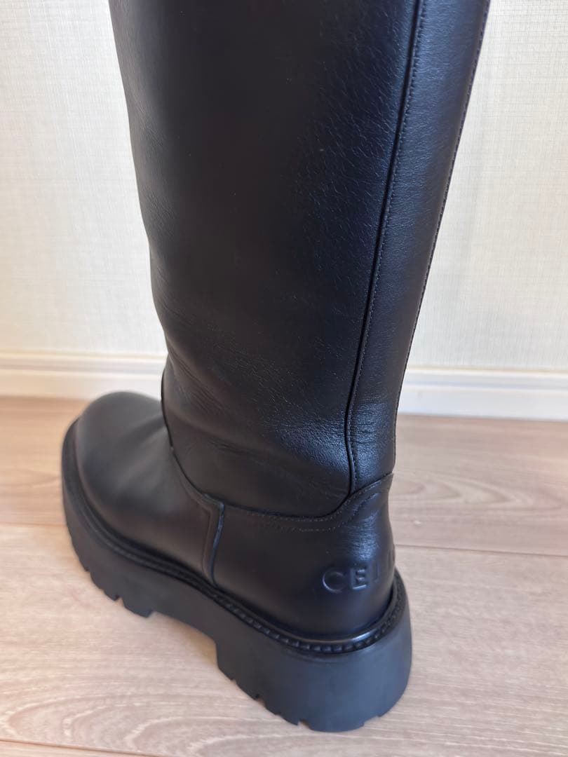 極美品 セリーヌ ローグブーツ 黒36.5