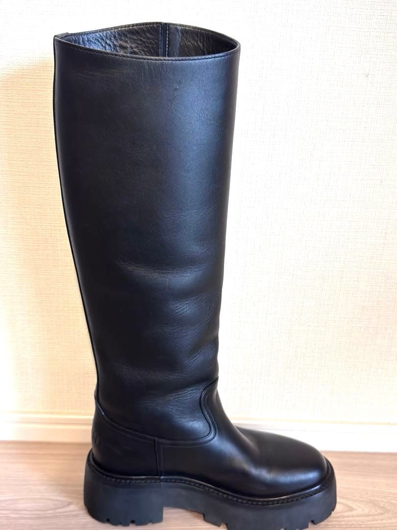 極美品 セリーヌ ローグブーツ 黒36.5
