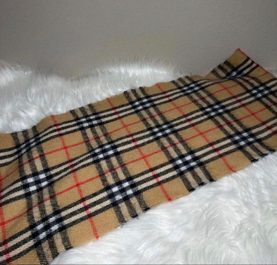 【新品未使用】Burberry ノバチェック柄マフラー　ラムウール100%