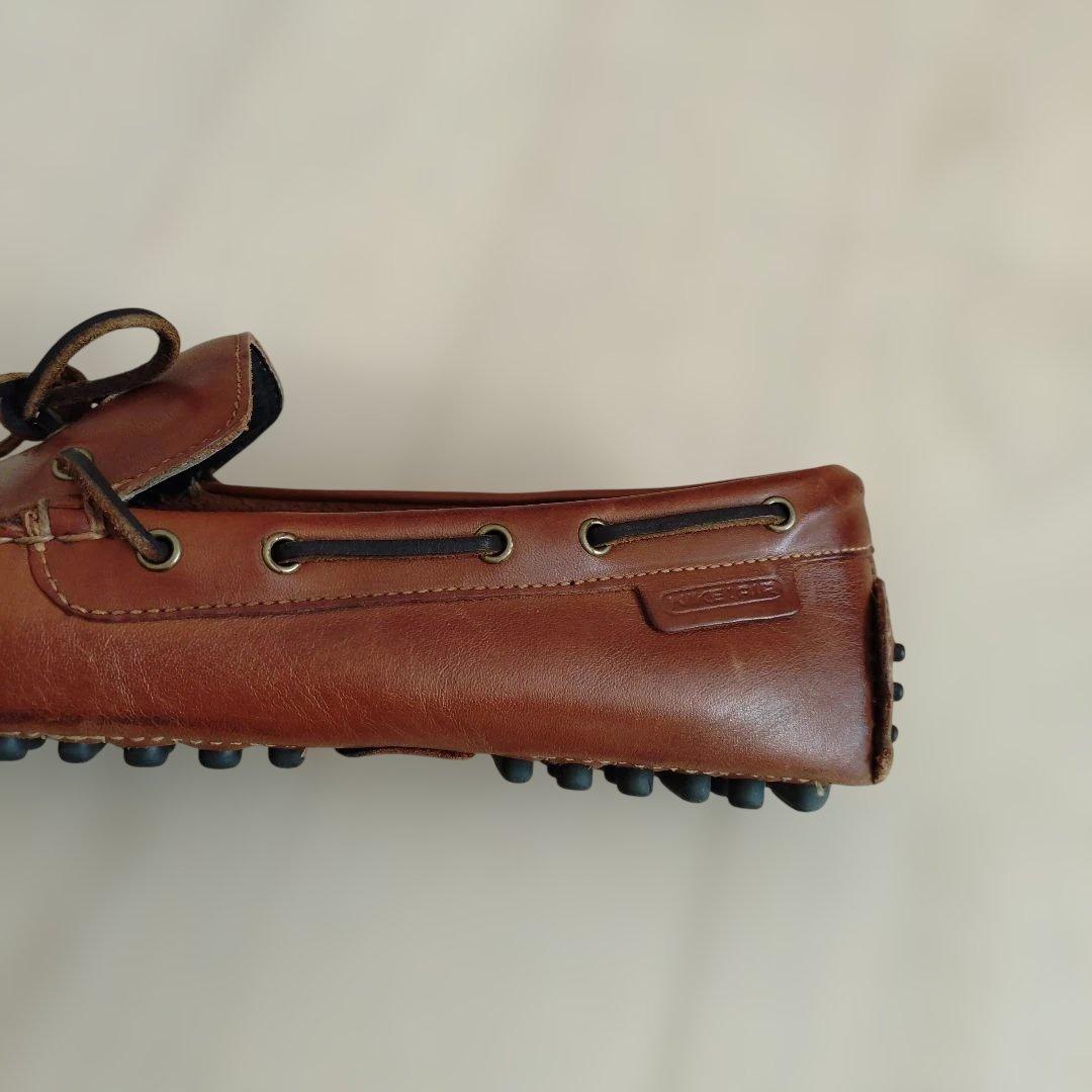 COLE HAAN 本革ブラウン モカシンローファー　ドライビングシューズ