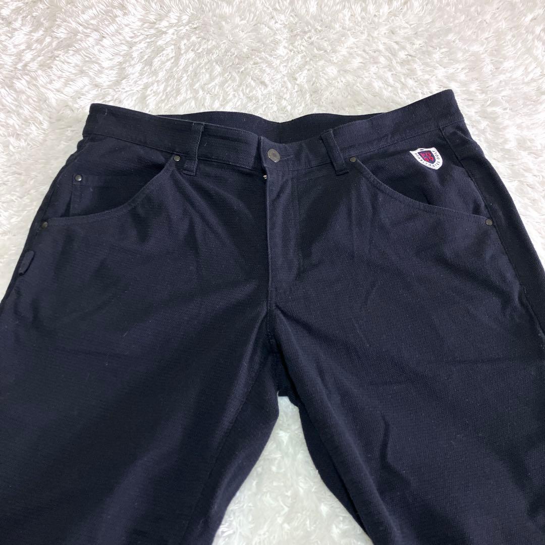 パーリーゲイツ ゴルフ パンツ　発熱 蓄熱 フィールサーモ ストレッチ ネイビー