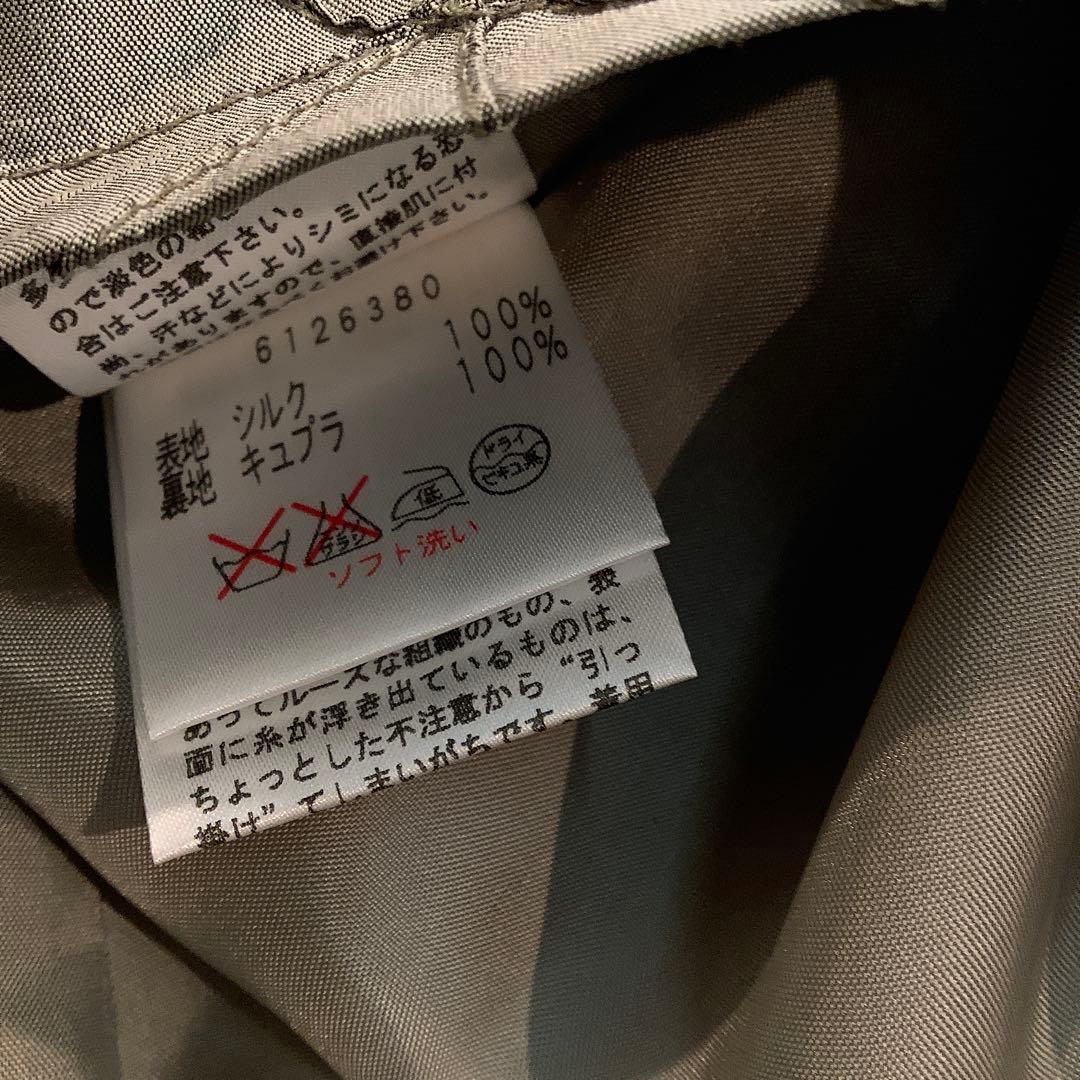 Rene ルネ　花柄　インドシルクワンピース　グレー　サイズ36