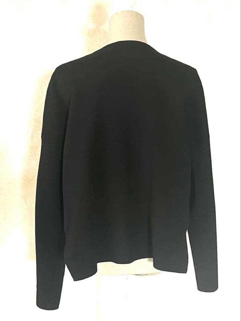 ENFOLD DOUBLEFACE CARDIGAN ビスコース　黒　サイズ38