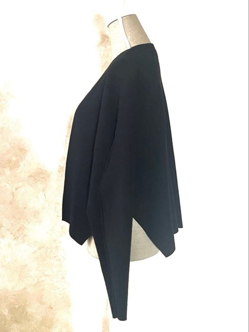 ENFOLD DOUBLEFACE CARDIGAN ビスコース　黒　サイズ38