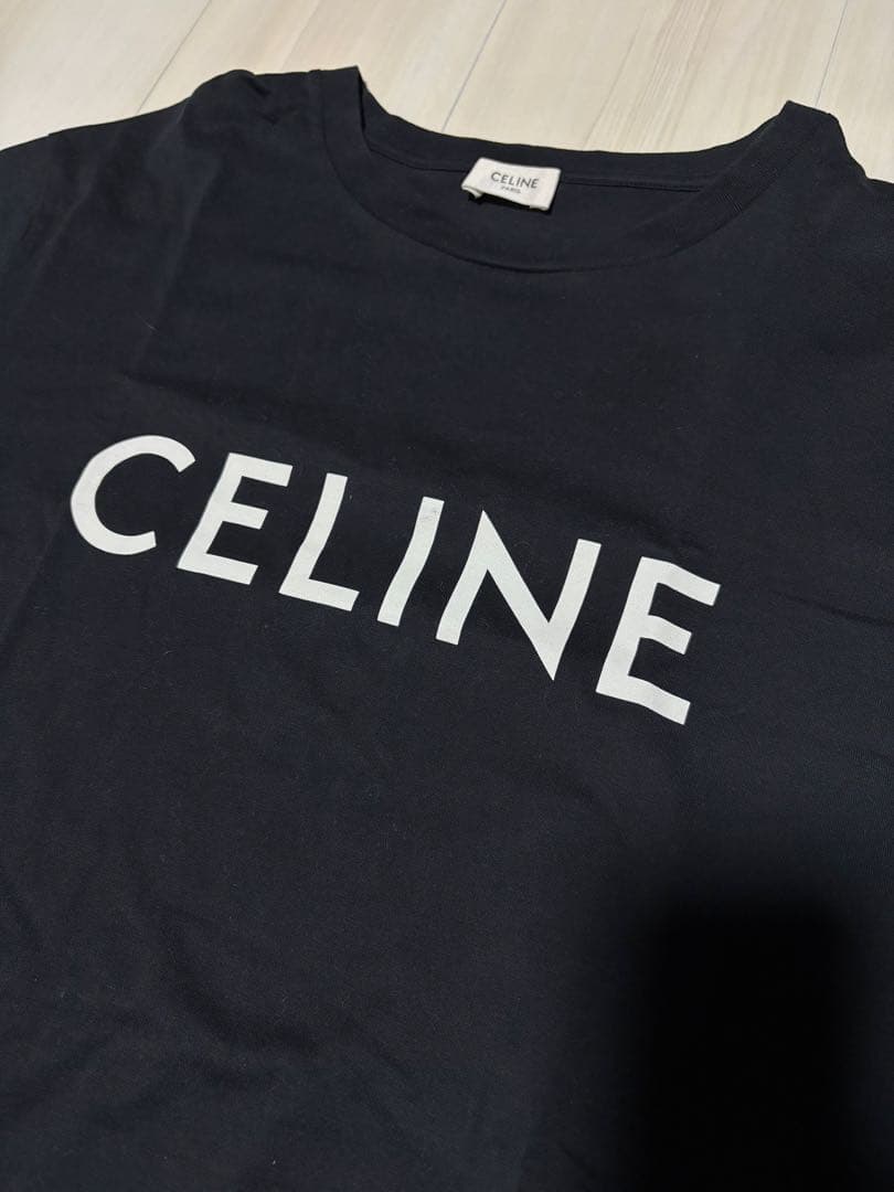 CELINE ブラック Tシャツ　セリーヌ　あんしん鑑定