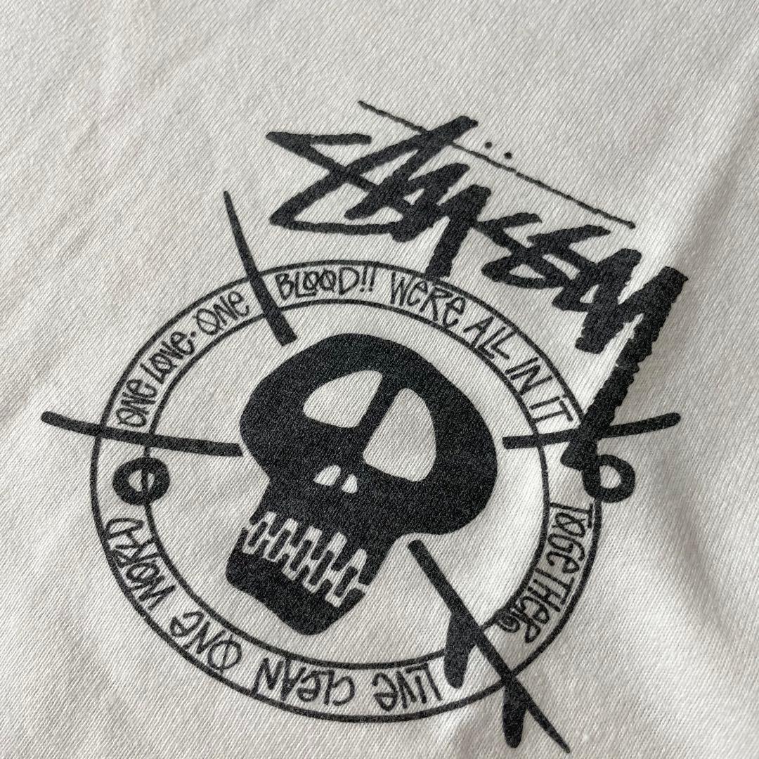 00's Stussy オールド 古着 ステューシー スカル プリント Tシャツ