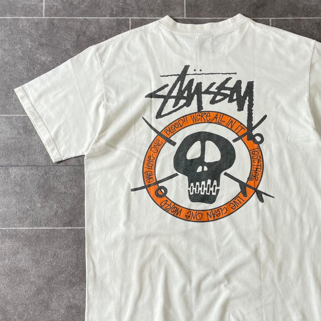 00's Stussy オールド 古着 ステューシー スカル プリント Tシャツ