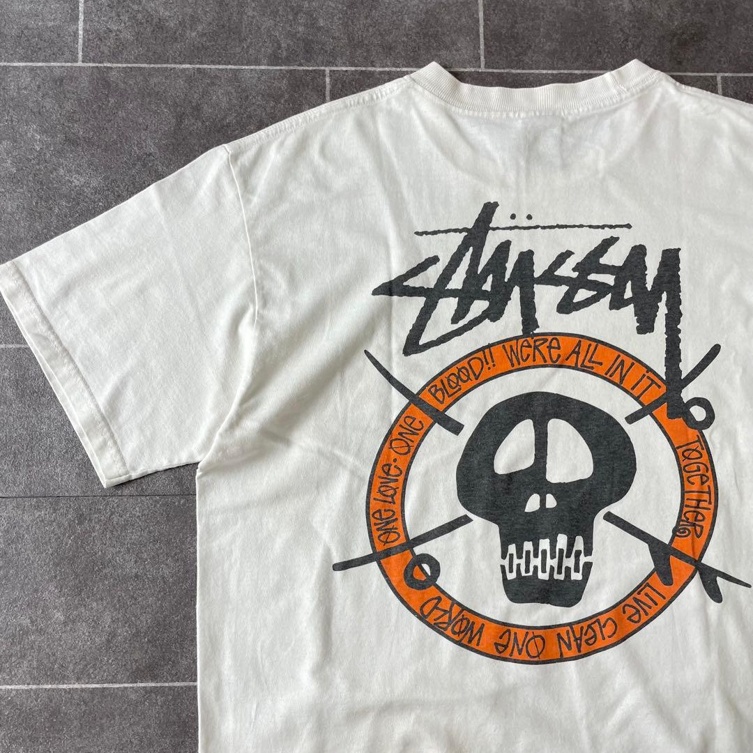 00's Stussy オールド 古着 ステューシー スカル プリント Tシャツ