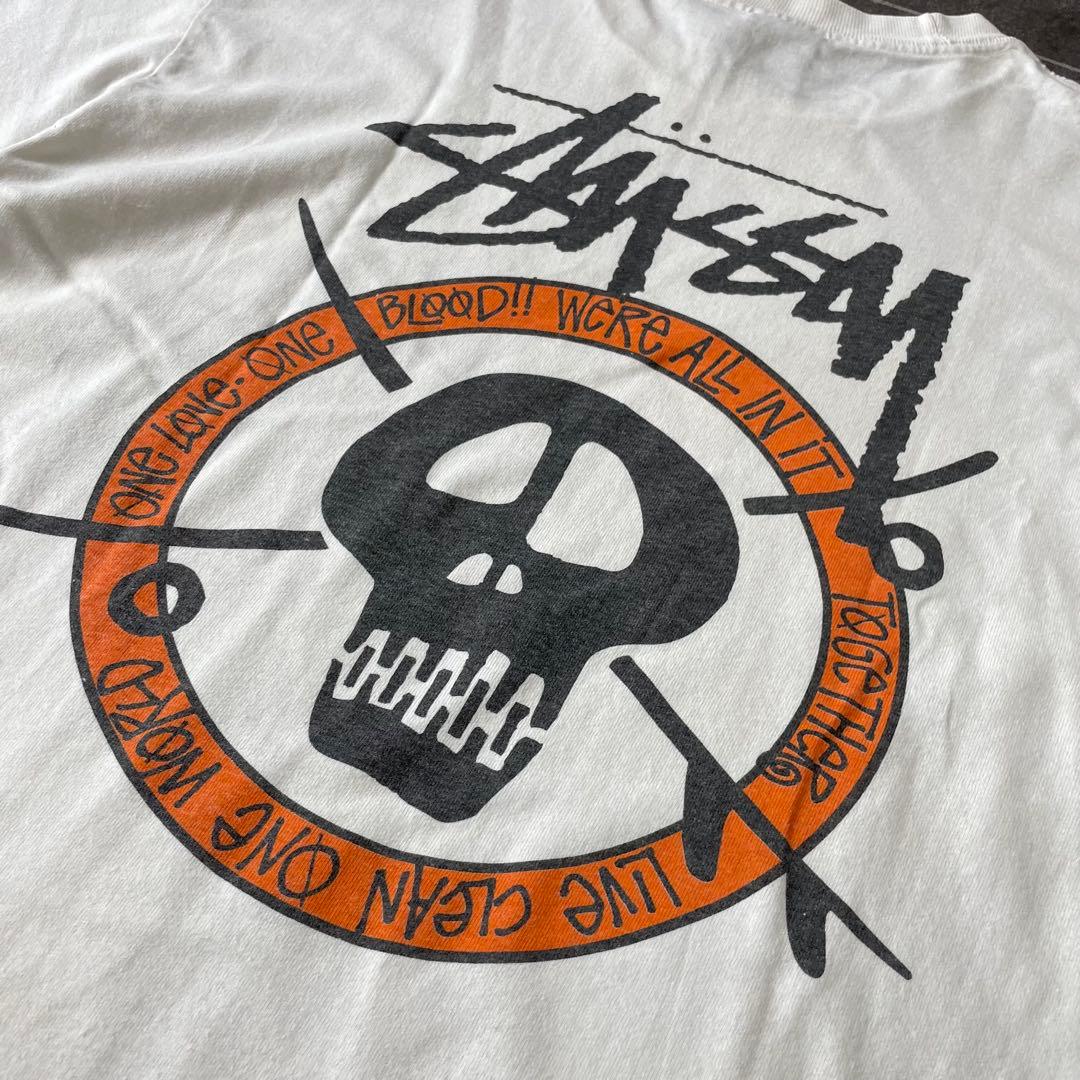 00's Stussy オールド 古着 ステューシー スカル プリント Tシャツ