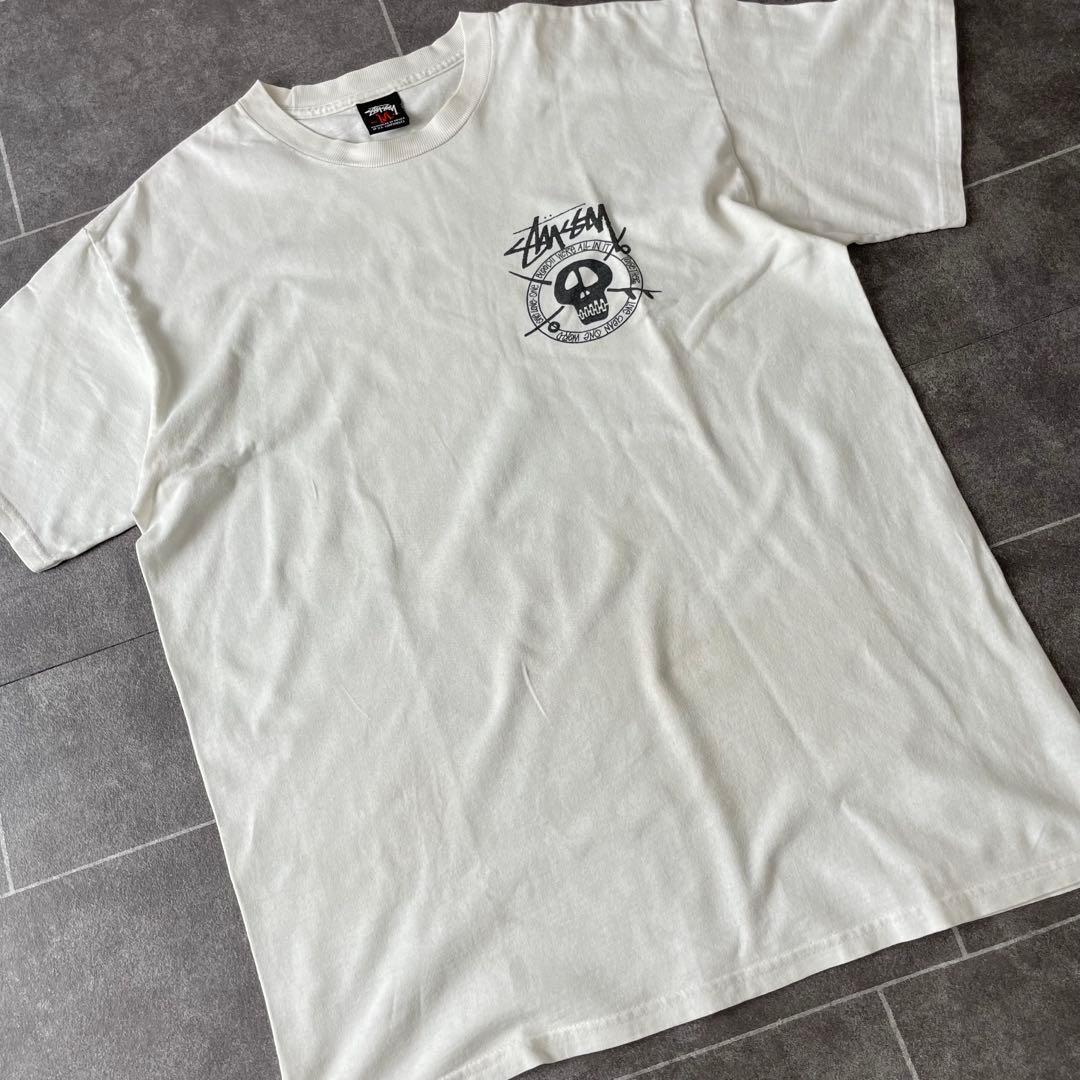 00's Stussy オールド 古着 ステューシー スカル プリント Tシャツ