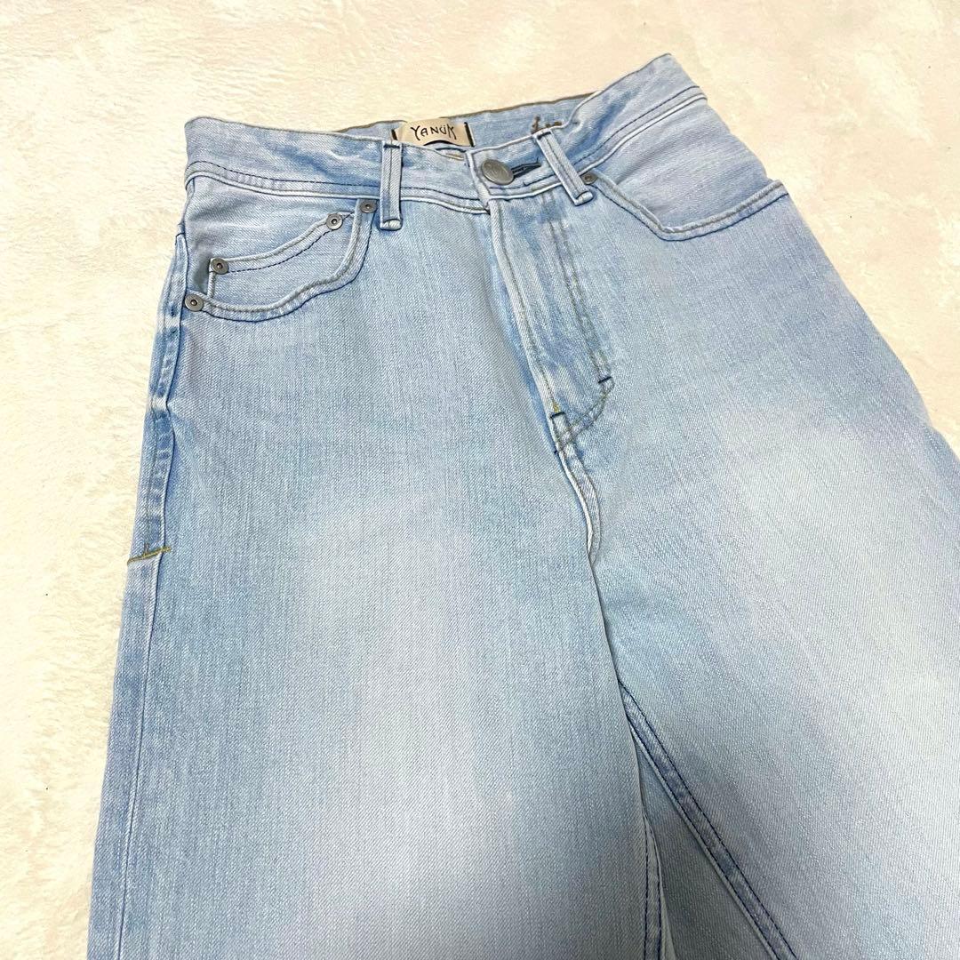 【極美品】 YANUK ヤヌーク LEA ボーイズストレートデニム 24