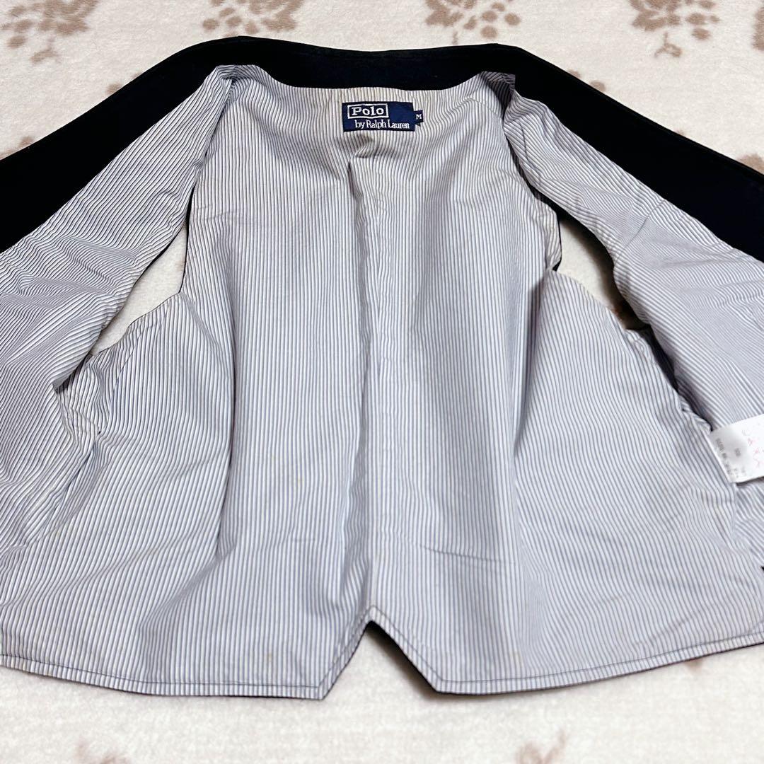 ポロバイラルフローレン ベスト ジレ ストライプ ボタン コットン 90s M