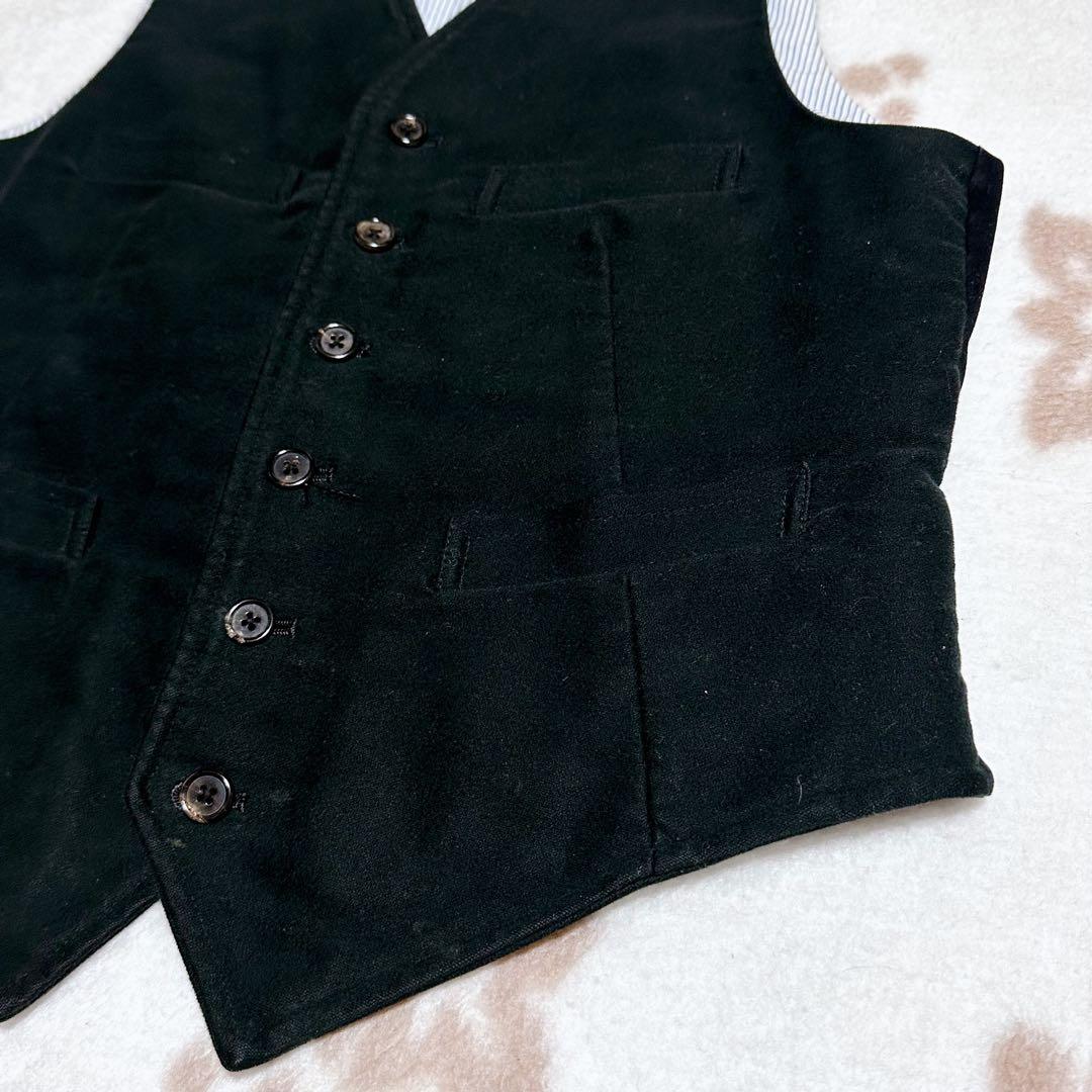 ポロバイラルフローレン ベスト ジレ ストライプ ボタン コットン 90s M