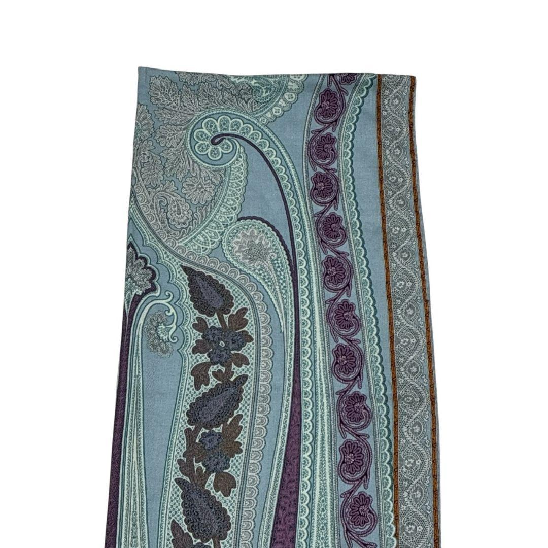 【美品】ETRO エトロ シルク ペイズリー イタリア 大判ストール スカーフ