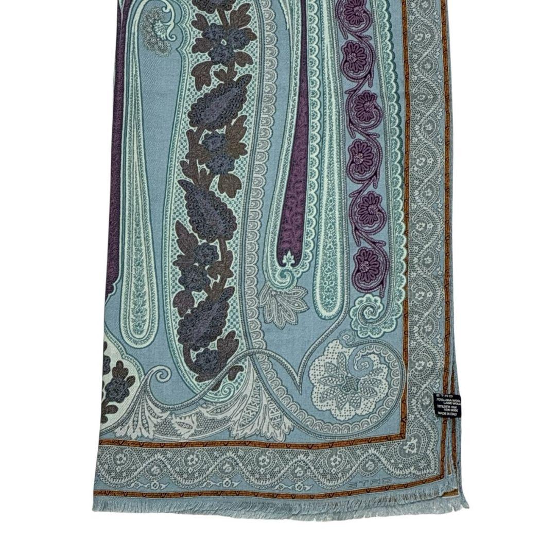 【美品】ETRO エトロ シルク ペイズリー イタリア 大判ストール スカーフ