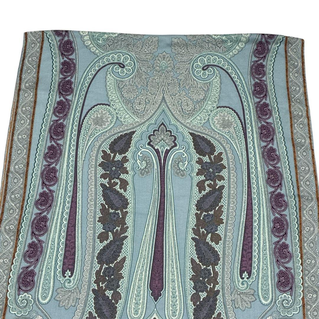 【美品】ETRO エトロ シルク ペイズリー イタリア 大判ストール スカーフ