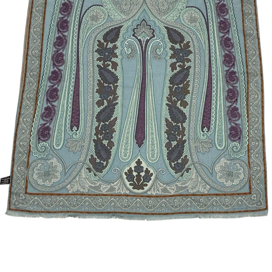 【美品】ETRO エトロ シルク ペイズリー イタリア 大判ストール スカーフ