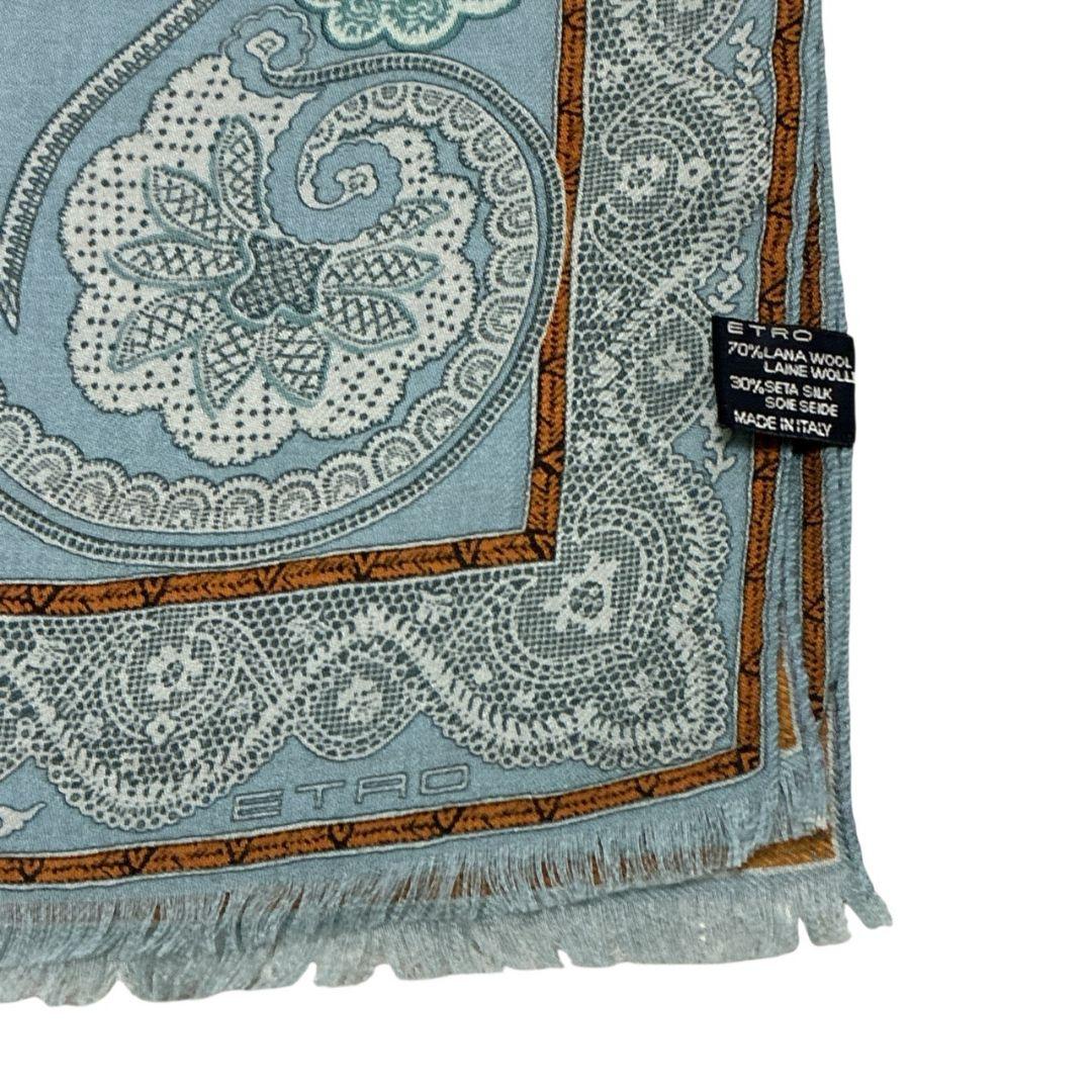 【美品】ETRO エトロ シルク ペイズリー イタリア 大判ストール スカーフ