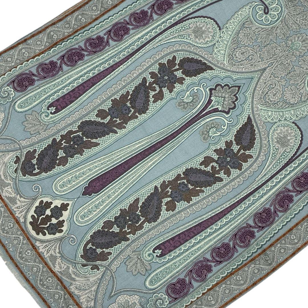 【美品】ETRO エトロ シルク ペイズリー イタリア 大判ストール スカーフ