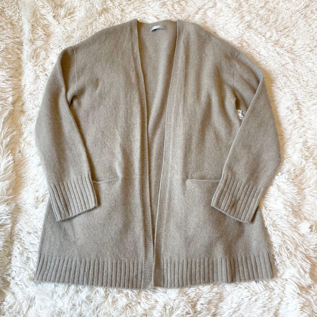 ダーマコレクション カシミア セーブル混 ロング カーディガン M 日本製
