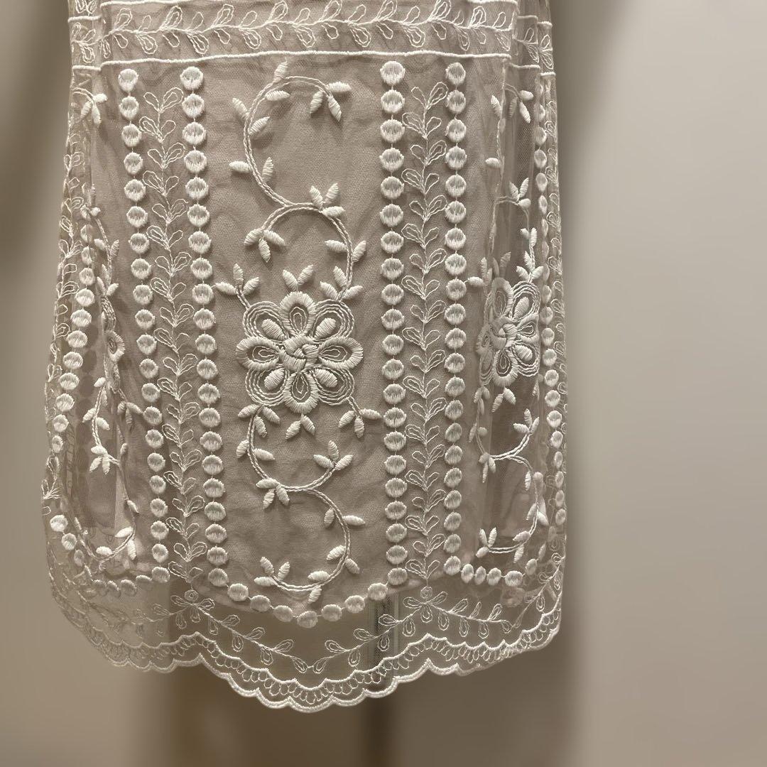 新品未使用　グレースコンチネンタル チュール刺繍 58300円　ワンピース38