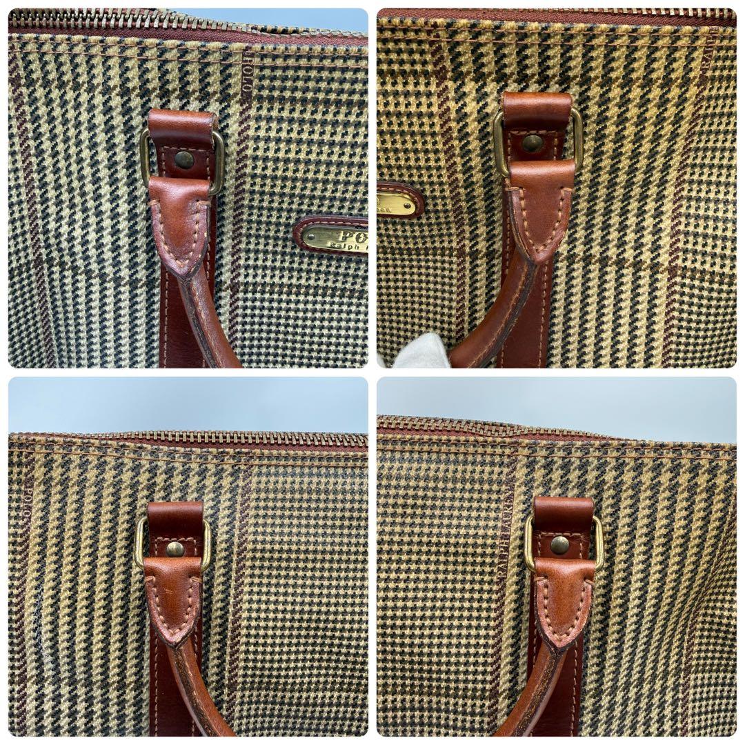 PoloRalphLauren 千鳥格子 ボストンバッグ ヴィンテージ