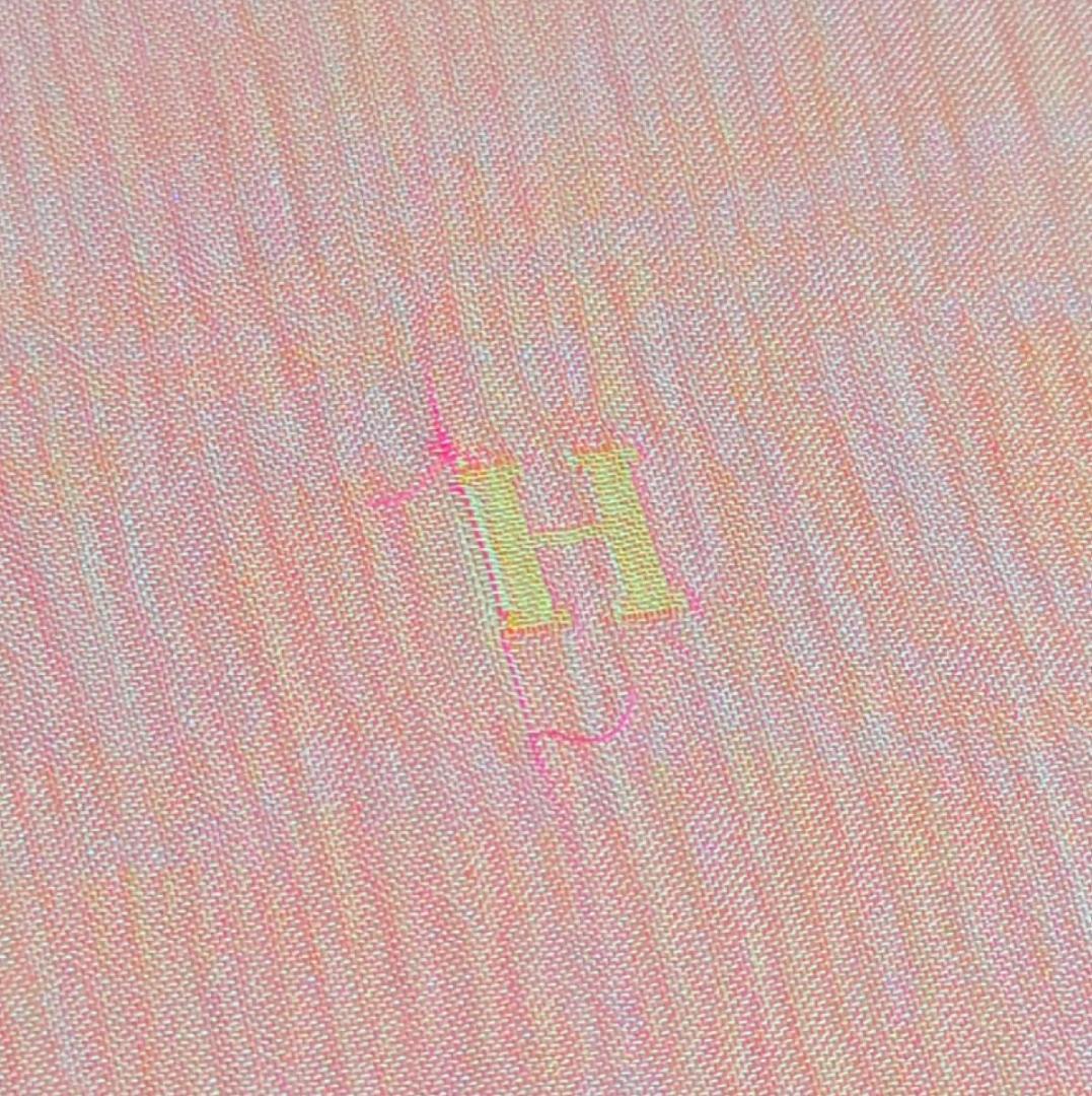 エルメス Hロゴ ストール マルジェラ期 シルク リバーシブル ショール