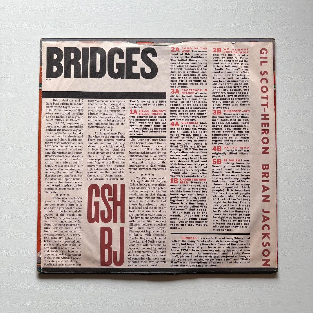 ◎中古LPレコード◎ギル・スコット・ヘロン＆ブライアン・ジャクソン/ ブリッジス