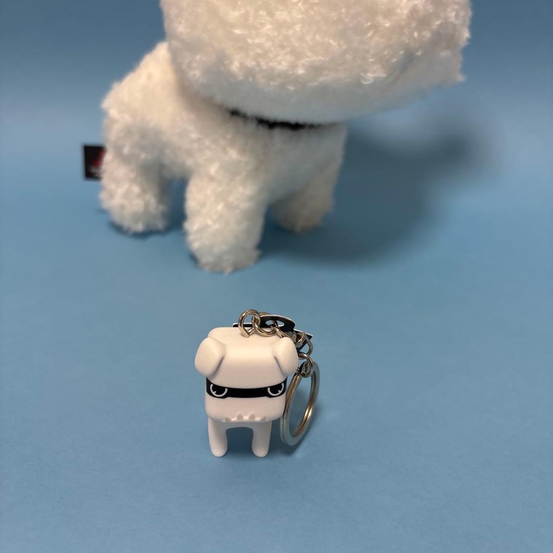 三菱デリ丸　だっこぬいぐるみ1個、キーホルダー1個セット（白色）