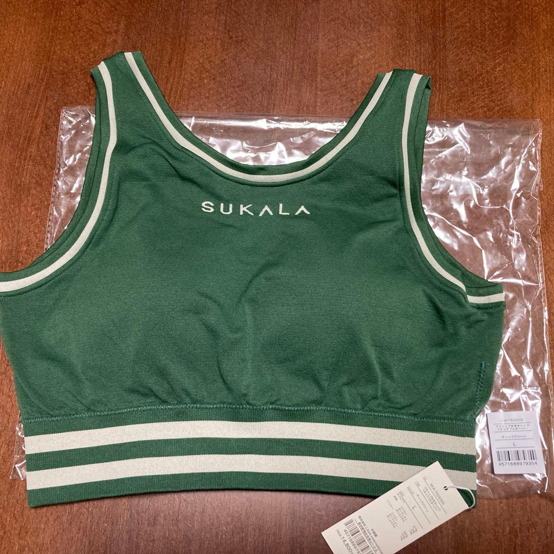 SUKALA ブラトップ付きカレッジＶネックプルオーバー　Lサイズ