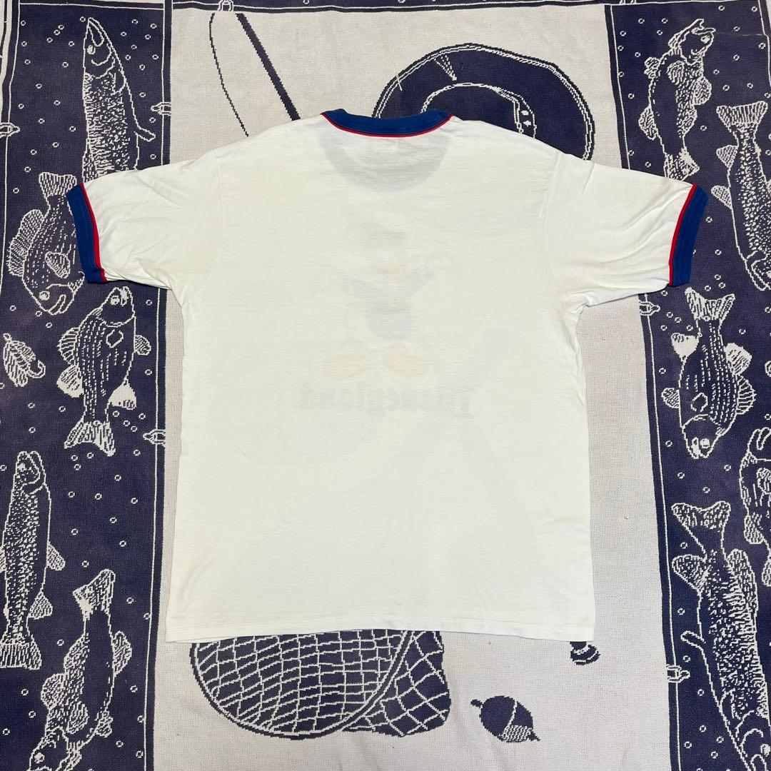 ディズニーT Disney ドナルドダック USA製 リンガーT 80s
