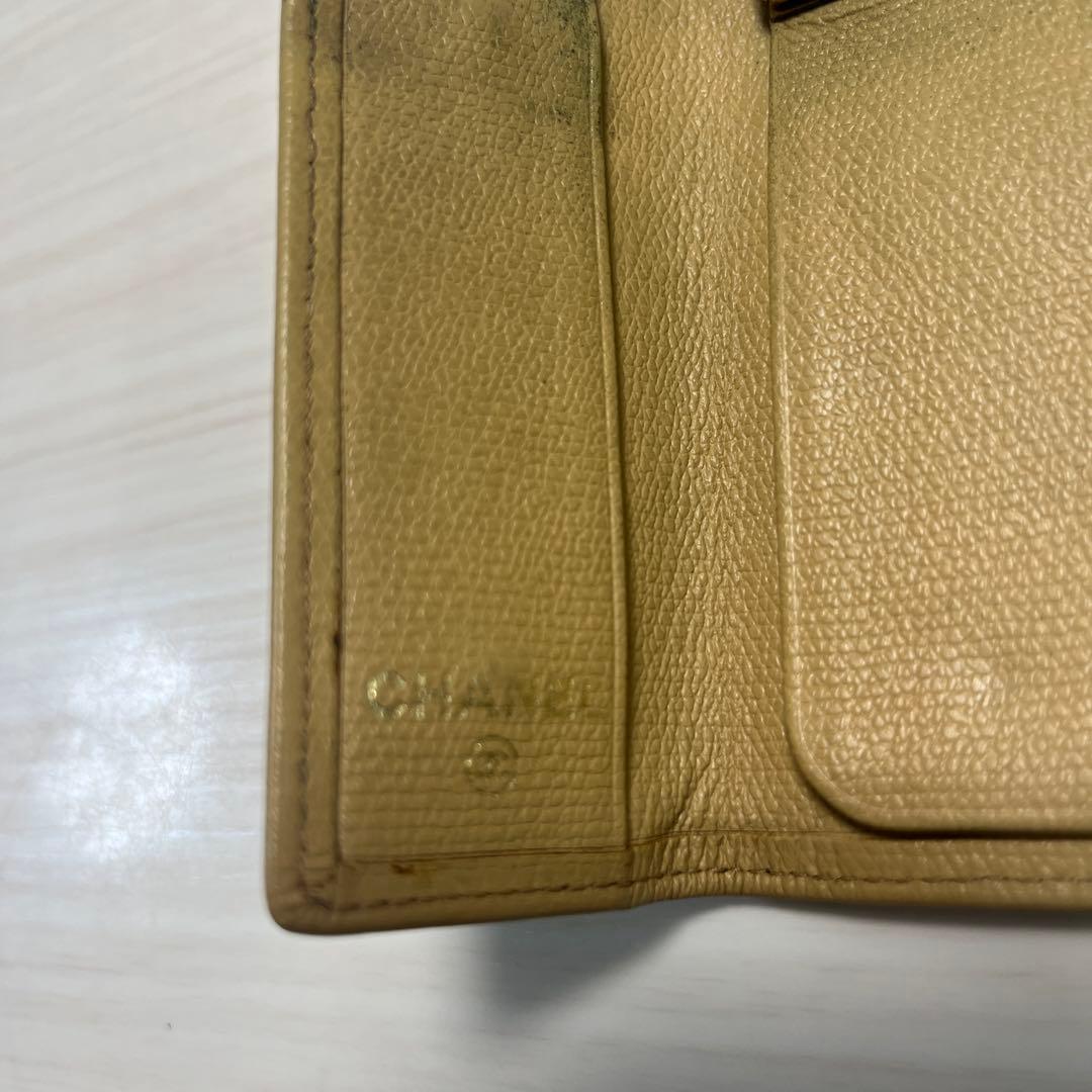 CHANEL ベージュ 長財布　タグ付きおまけキーケース付