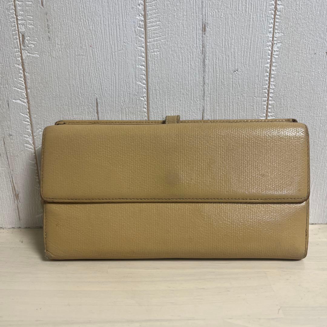 CHANEL ベージュ 長財布　タグ付きおまけキーケース付