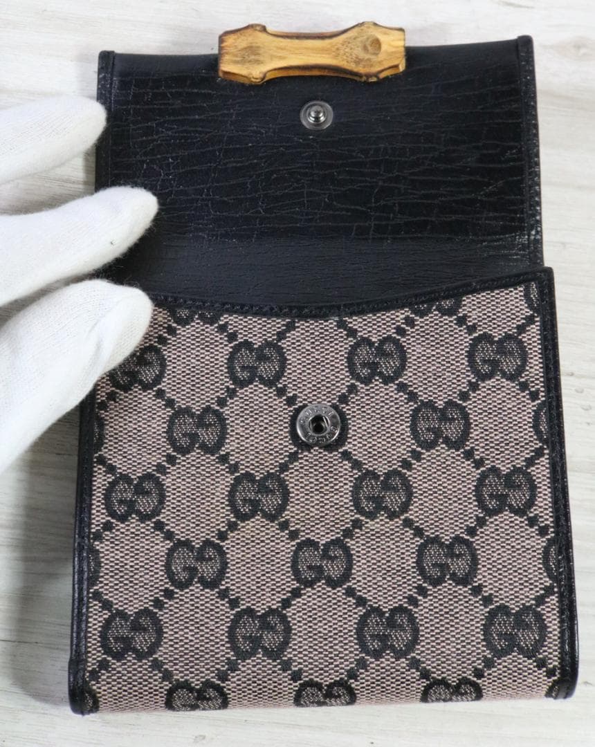 〇GUCCI グッチ GG柄 二つ折り財布 箱付き 112521.2888
