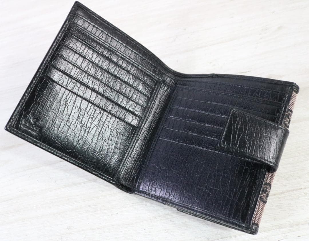 〇GUCCI グッチ GG柄 二つ折り財布 箱付き 112521.2888