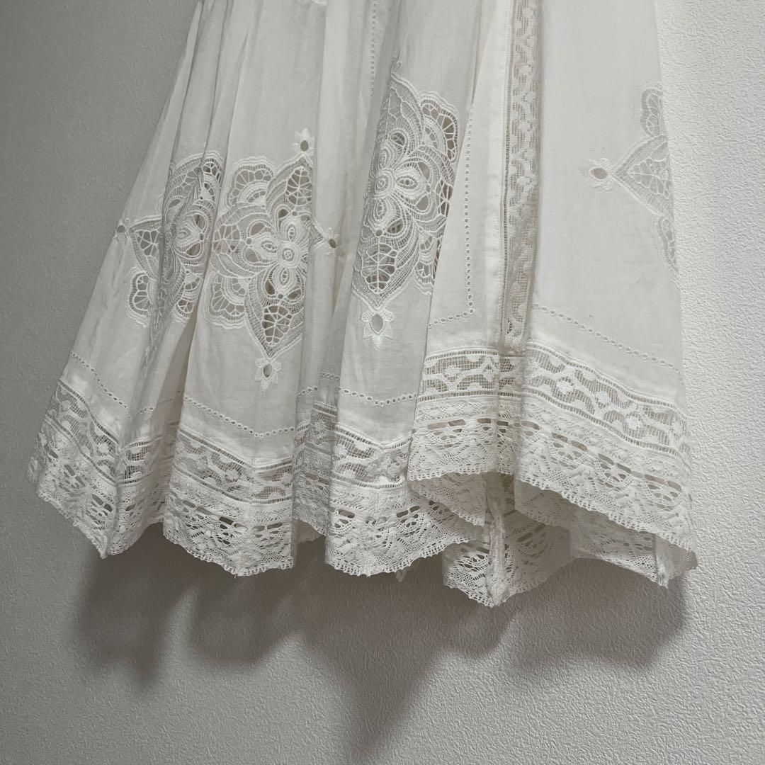 tae1230！新品　25AW IENA コットンレーススカート　36