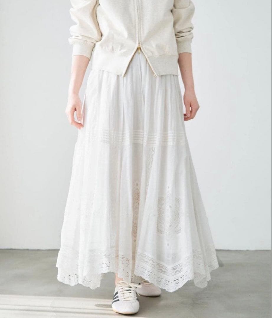 tae1230！新品　25AW IENA コットンレーススカート　36