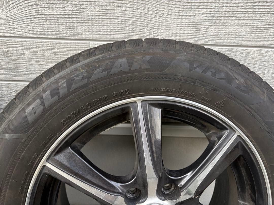 21年VRX3 スタッドレスホイール４本セット　205/60r16送料込み