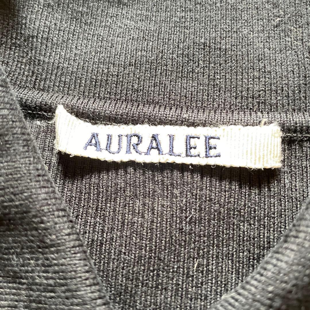 トップス AURALEE GIZA HIGH GAUGE RIB KNIT POLO