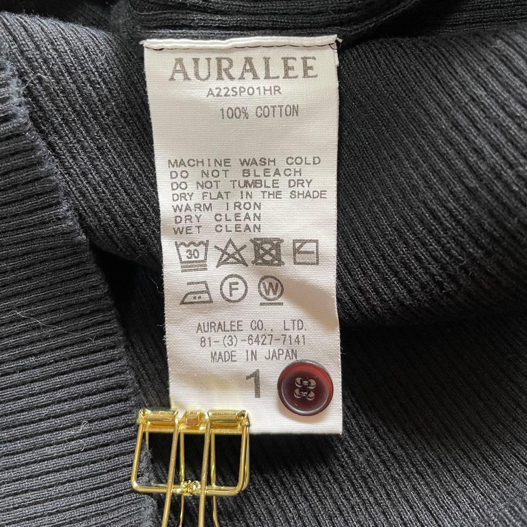 トップス AURALEE GIZA HIGH GAUGE RIB KNIT POLO