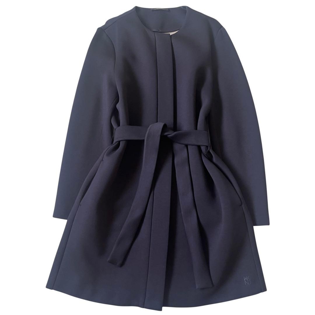 Max Mara WEEKEND スキューバジャージーミディコート LL ベルト