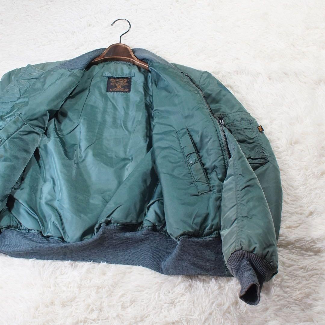 90s USA製《アルファインダストリーズ》MA-1(L)セージグリーン