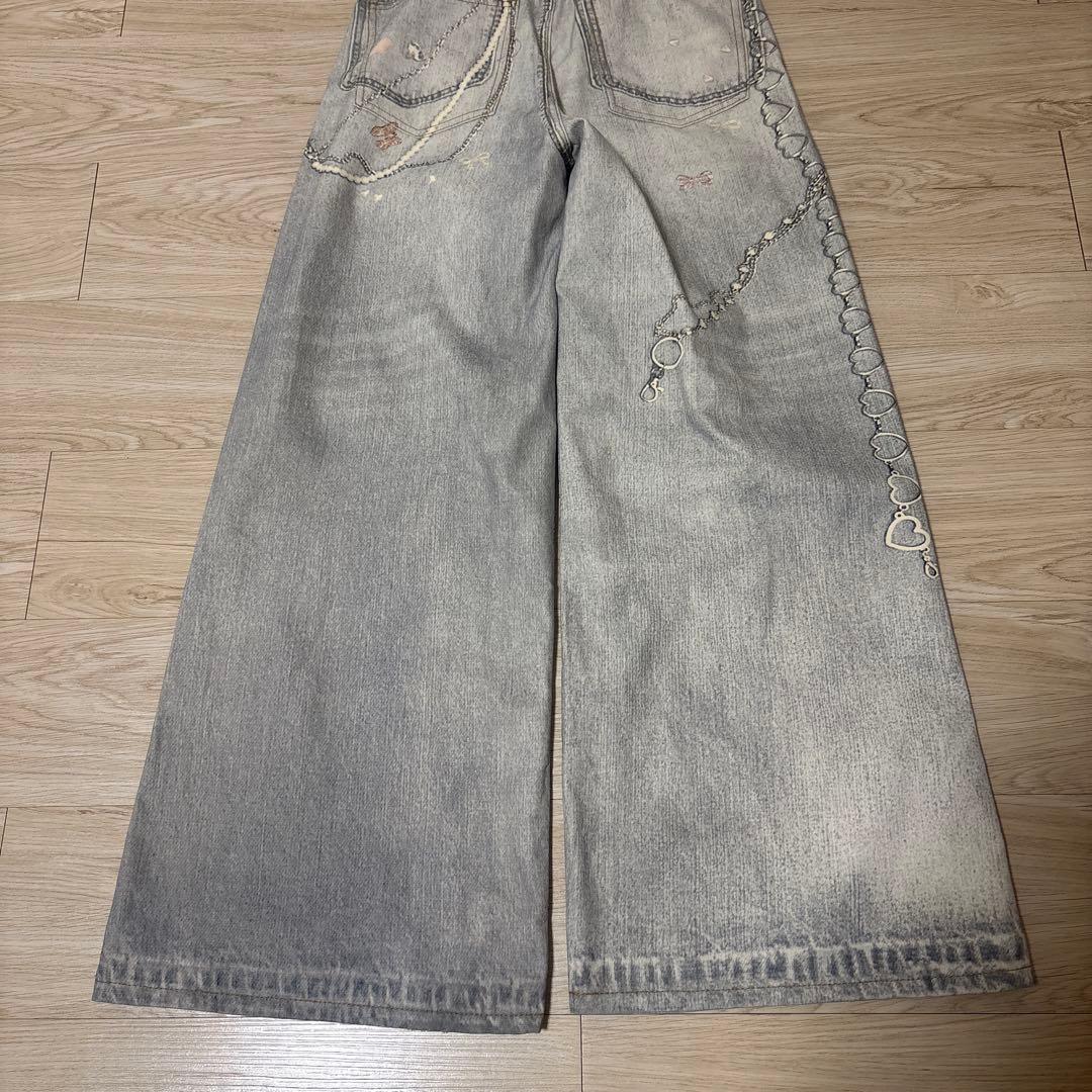 パンツ ROUGE by pomme d'a mour toy print denim