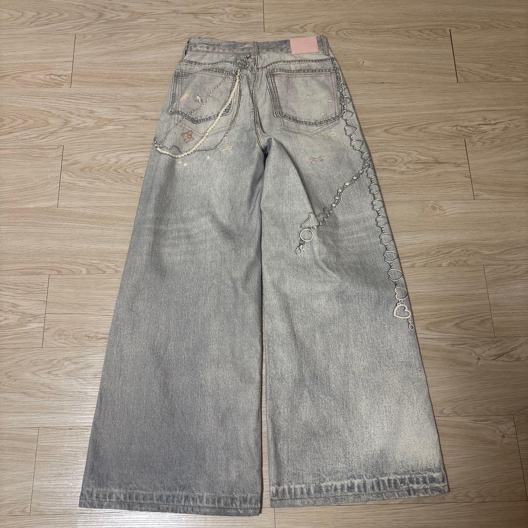 パンツ ROUGE by pomme d'a mour toy print denim