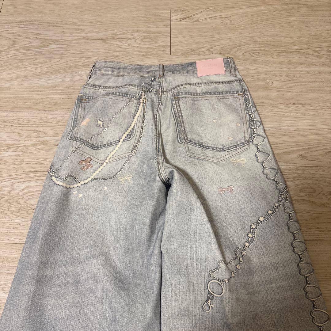 パンツ ROUGE by pomme d'a mour toy print denim