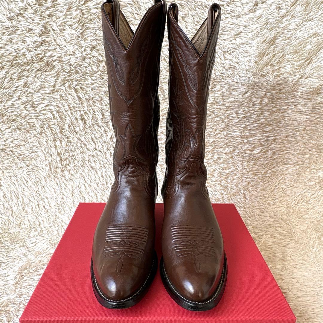 美品☆Tony Lama ウエスタンブーツ　トライバル　ステッチ 25.5cm