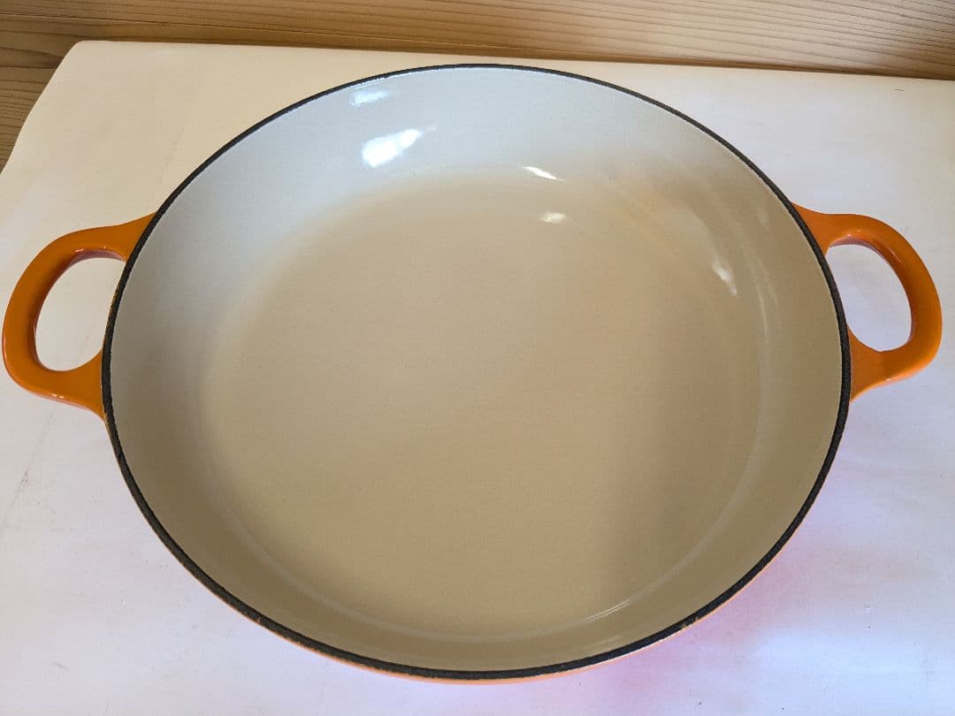 【未使用】ル・クルーゼ　Le Creuset　オレンジ　キャセロール　26cm
