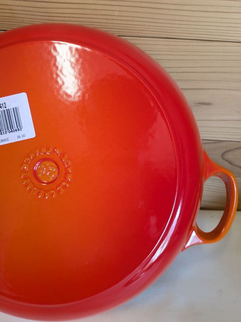 【未使用】ル・クルーゼ　Le Creuset　オレンジ　キャセロール　26cm