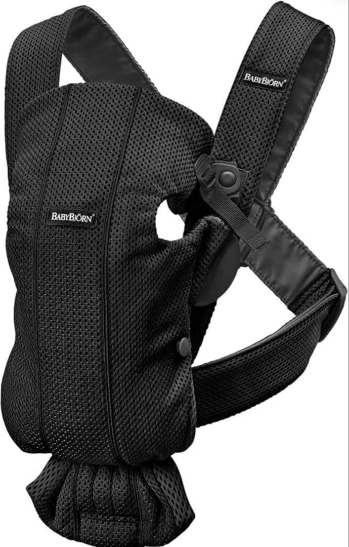 【美品】BABYBJÖRN ベビーキャリア MINI Air ブラック　メッシュ