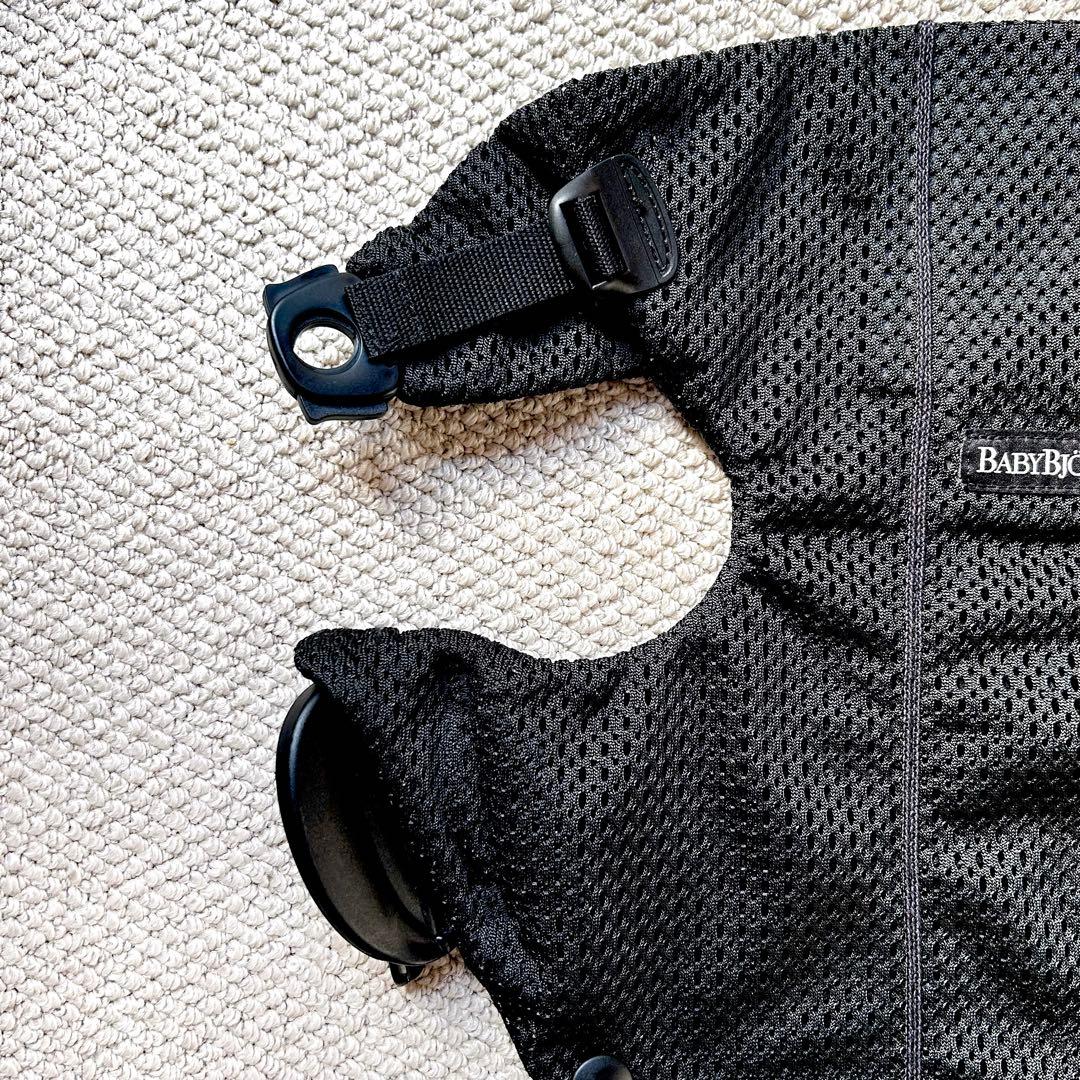【美品】BABYBJÖRN ベビーキャリア MINI Air ブラック　メッシュ